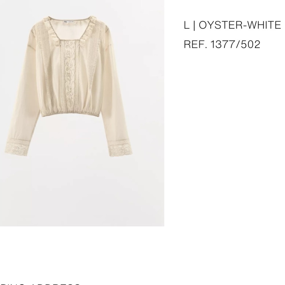 Zara Lace trim blouse/shirt - Picture 8 of 11